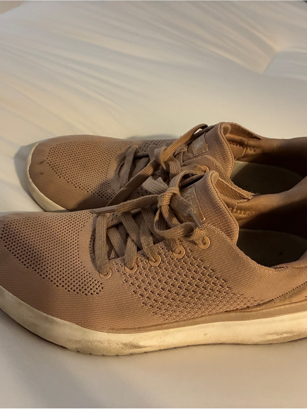 Women's Knit Athletic Sneakers in Taupe